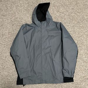 Men’s Columbia Rain Jacket | XL | Gray + Black